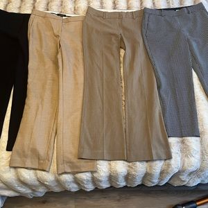 4 pairs size 2 P Ann Taylor and Loft pants